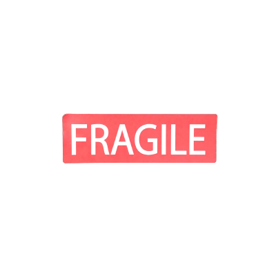 Image produit ETIQUETTE FRAGILE 140 x 62 MM - 10010015 | Emballage, Carton, Cornière, Adhésif, Film, Feuillard, Calage, Sur-mesure, E-Commerce, Bulle